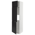 METOD High cab f fridge/freezer w 3 doors, white/Upplöv matt anthracite, 60x60x220 cm