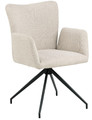 Upholstered Chair with Armrests Laura, beige