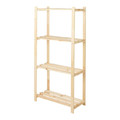 Wooden Shelving Unit 130 x 65 x 30 cm 4 Shelves 20 kg