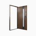 External Door O.K. Doors Temida Black P55 90, right, dark walnut