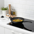 HEMLAGAD Wok with lid, black, 28 cm