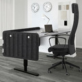 EILIF Screen for desk, dark grey, 80x48 cm