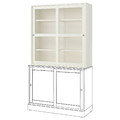 HAVSTA Glass-door cabinet, white, 121x123x35 cm