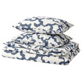 EKPURPURMAL Duvet cover and 2 pillowcases, white blue/cloud, 200x200/50x60 cm