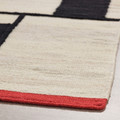 RASTPLATS Rug, flatwoven, handmade beige/black, 170x240 cm