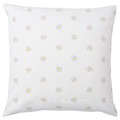 NATTSLÄNDA Cushion cover, floral pattern grey/white, 50x50 cm