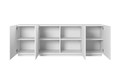 Four-Door Cabinet 200 cm Asha, matt white