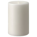 JUBLA Unscented pillar candle, white, 10 cm