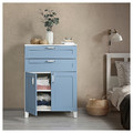 PLATSA Cabinet with 2 doors and 2 drawers, white/Sannidal blue, 80x57x113 cm