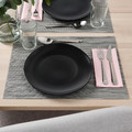 FÄRGKLAR Plate, matt dark grey, 26 cm, 4 pack