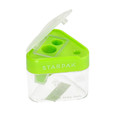 Starpak Double Plastic Sharpener Triangle, green