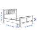 HEMNES Bed frame with mattress, white stain/Åkrehamn medium firm, 160x200 cm