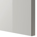 RINGHULT Door, high-gloss light grey, 40x80 cm