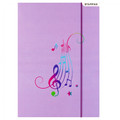 Document File Folder with Elastic Band A4 10pcs Music, assorted patterns