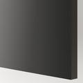 METOD Wall cabinet with shelves/2 doors, black/Nickebo matt anthracite, 80x100 cm