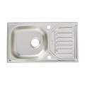 Steel Kitchen Sink Turing 1 Bowl with Drainer, linen