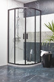 GoodHome Sliding Shower Door Beloya 90 cm, black/transparent