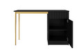 Desk Nicole 120 cm, matt black, gold legs