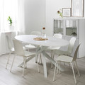 MARIEDAMM Table, white/stone effect white, 180x100 cm