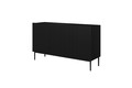 Three-door Cabinet Nicole 150 cm, matt black/black legs