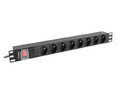 Lanberg PDU 1U 16A 2m 8x French Outlet PDU-08E-0200-BK