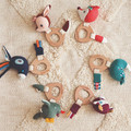 LILLIPUTIENS Rattle with Wooden Teether Alice Fox ECO 3m+
