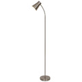 GoodHome Floor Lamp Hetange E27, brushed chrome