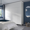 PLATSA Wardrobe with 12 doors, white/Fonnes white, 240x57x251 cm