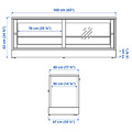 HAVSTA TV bench with plinth, white, 160x47x62 cm