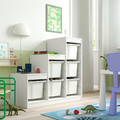 TROFAST Storage combination with boxes, white/white, 99x44x94 cm