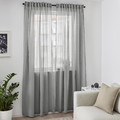 HILJA Curtains, 1 pair, grey, 145x300 cm