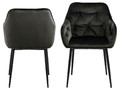 Chair Brooke, velvet, dark grey