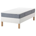 LYNGÖR Divan bed, Vesteröy medium firm/light blue dark grey, 90x200 cm