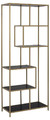 Shelving Unit Seaford II, gold/black