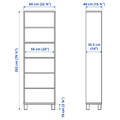 BESTÅ Cabinet unit, white stained oak effect, 60x40x202 cm