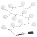 SOLVINDEN LED lighting chain with 12 lights, outdoor/battery-operated white