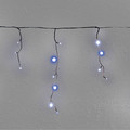 Christmas Curtain Lights In-/Outdoor 100 LED 4.8 m, icicles, cool white/blue