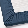 ULLVIDE Fitted sheet, navy blue, 90x200 cm
