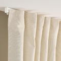 LENDA Curtains with tie-backs, 1 pair, off-white, 140x300 cm