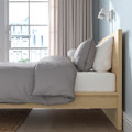 MALM Bed frame with mattress, white stained oak veneer/Åbygda firm, 160x200 cm