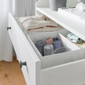 HAUGA Chest of 3 drawers with shelf, white, 70x116 cm