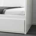 FLEKKE Day-bed w 2 drawers/2 mattresses, white/Åfjäll medium firm, 80x200 cm