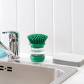 VIDEVECKMAL Dish-washing brush with dispenser, bright green