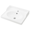 RÄTTVIKEN Single wash-basin, white, 62x49x6 cm