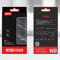 Unitek USB3.0 4-Port Hub 4x USB 3.0; BC1.2; BLACK; Y-3089