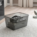 TROFAST Storage combination with boxes, grey/dark grey, 46x30x94 cm