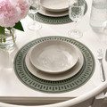 TUVIRIS Place mat, gray-green/patterned plastic, 37 cm