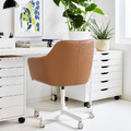 TOSSBERG / MALSKÄR Swivel chair, Grann light brown/white