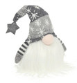 Christmas Decoration LED Gnome Dwarf 28cm, grey