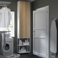 ENHET Wall storage combination, white, oak effect, 60x30x255 cm